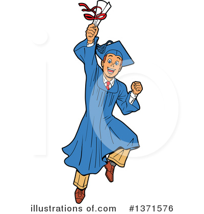 Royalty-Free (RF) Graduate Clipart Illustration by Clip Art Mascots - Stock Sample #1371576