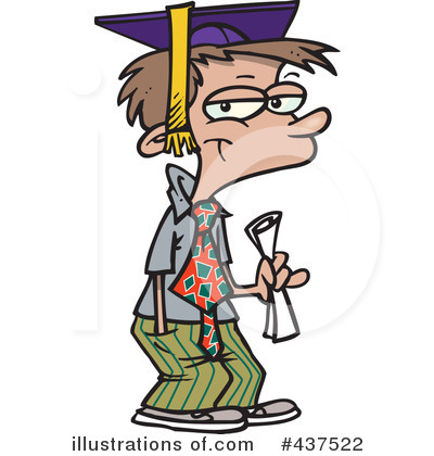 Royalty-Free (RF) Graduate Clipart Illustration by toonaday - Stock Sample #437522