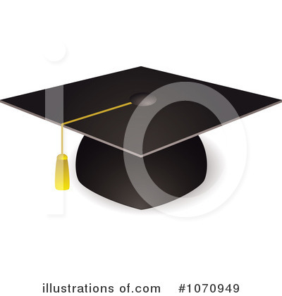 Royalty-Free (RF) Graduation Cap Clipart Illustration by michaeltravers - Stock Sample #1070949