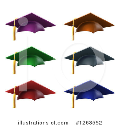 Royalty-Free (RF) Graduation Cap Clipart Illustration by AtStockIllustration - Stock Sample #1263552