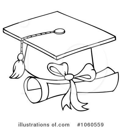 Graduation Cap Clipart #1060559 by Hit Toon