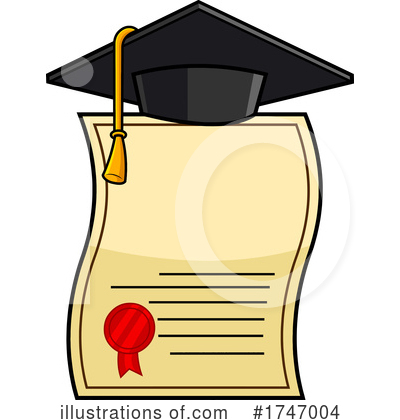 Graduation Cap Clipart #1747004 by Hit Toon