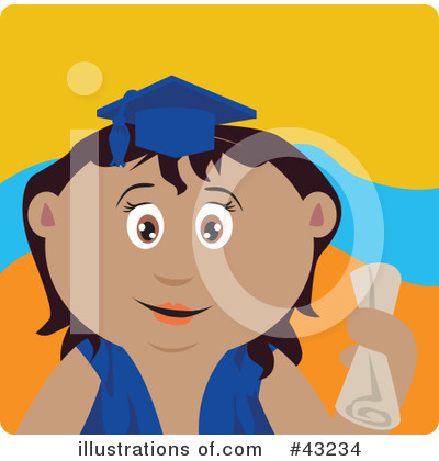 Royalty-Free (RF) Graduation Clipart Illustration by Dennis Holmes Designs - Stock Sample #43234
