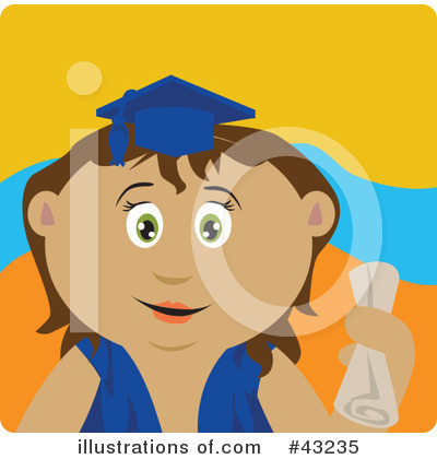 Royalty-Free (RF) Graduation Clipart Illustration by Dennis Holmes Designs - Stock Sample #43235
