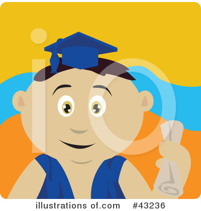 Royalty-Free (RF) Graduation Clipart Illustration by Dennis Holmes Designs - Stock Sample #43236