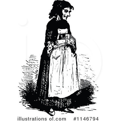 Royalty-Free (RF) Grandmother Clipart Illustration by Prawny Vintage - Stock Sample #1146794