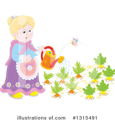 Watering Can Clipart #1315491 by Alex Bannykh