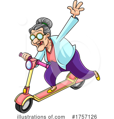Old Woman Clipart #1757126 by Hit Toon