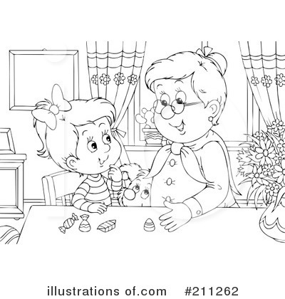 Royalty-Free (RF) Granny Clipart Illustration by Alex Bannykh - Stock Sample #211262