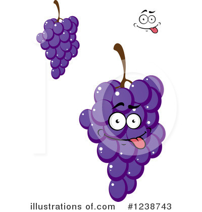 Royalty-Free (RF) Grapes Clipart Illustration by Vector Tradition SM - Stock Sample #1238743