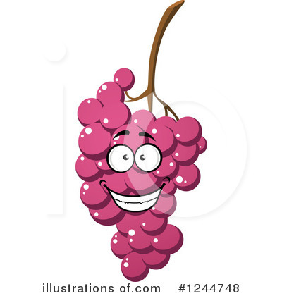 Royalty-Free (RF) Grapes Clipart Illustration by Vector Tradition SM - Stock Sample #1244748