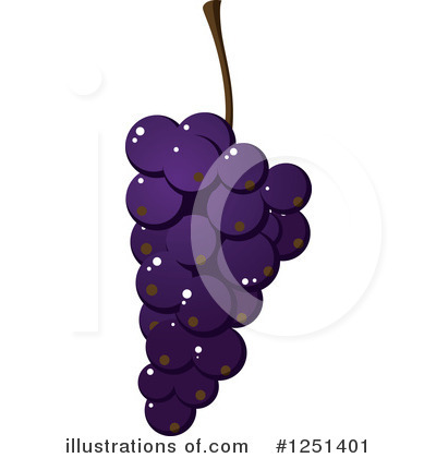 Royalty-Free (RF) Grapes Clipart Illustration by Vector Tradition SM - Stock Sample #1251401