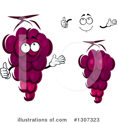 Royalty-Free (RF) Grapes Clipart Illustration by Vector Tradition SM - Stock Sample #1307323