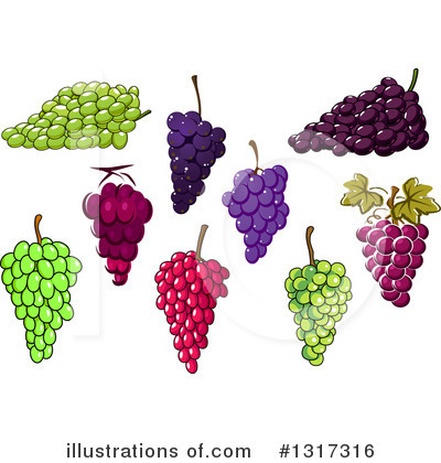 Royalty-Free (RF) Grapes Clipart Illustration by Vector Tradition SM - Stock Sample #1317316