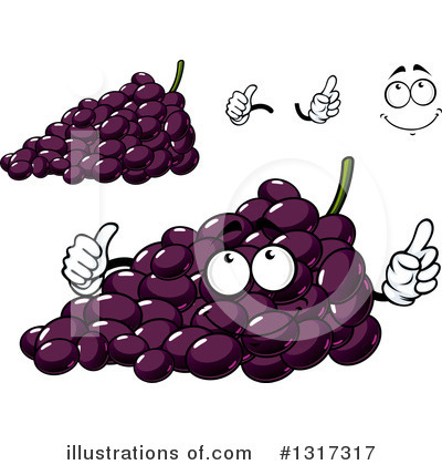 Royalty-Free (RF) Grapes Clipart Illustration by Vector Tradition SM - Stock Sample #1317317