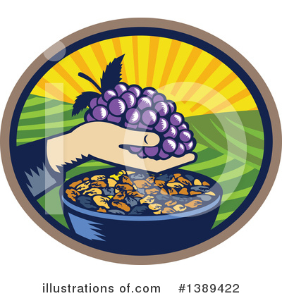 Royalty-Free (RF) Grapes Clipart Illustration by patrimonio - Stock Sample #1389422
