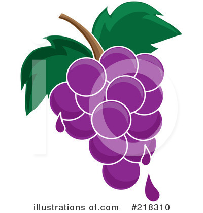 Royalty-Free (RF) Grapes Clipart Illustration by Pams Clipart - Stock Sample #218310