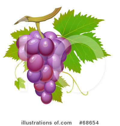 Royalty-Free (RF) Grapes Clipart Illustration by Oligo - Stock Sample #68654