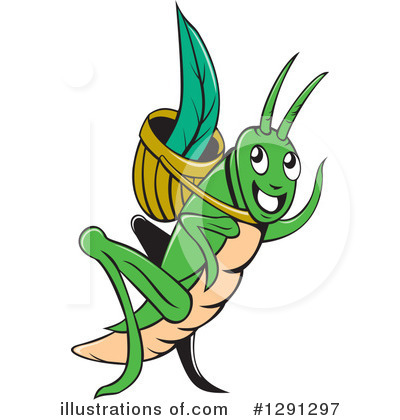 Royalty-Free (RF) Grasshopper Clipart Illustration by patrimonio - Stock Sample #1291297