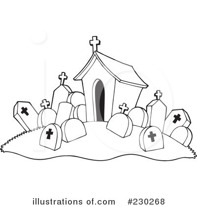Royalty-Free (RF) Graveyard Clipart Illustration by visekart - Stock Sample #230268