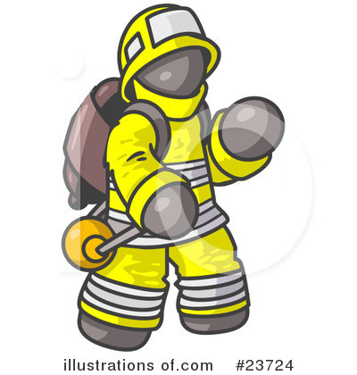 Fireman Clipart #23724 by Leo Blanchette