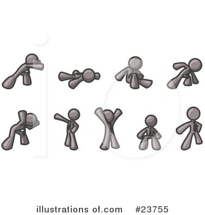 Royalty-Free (RF) Gray Collection Clipart Illustration by Leo Blanchette - Stock Sample #23755