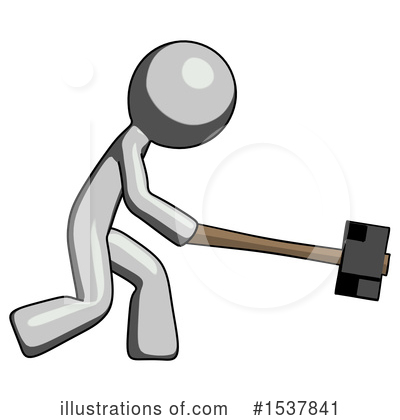 Royalty-Free (RF) Gray Design Mascot Clipart Illustration by Leo Blanchette - Stock Sample #1537841