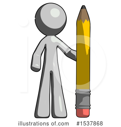 Royalty-Free (RF) Gray Design Mascot Clipart Illustration by Leo Blanchette - Stock Sample #1537868
