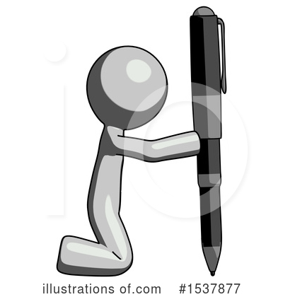Royalty-Free (RF) Gray Design Mascot Clipart Illustration by Leo Blanchette - Stock Sample #1537877