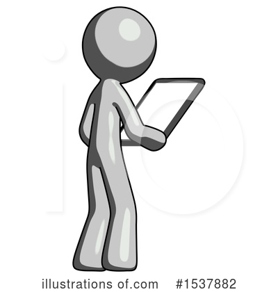 Royalty-Free (RF) Gray Design Mascot Clipart Illustration by Leo Blanchette - Stock Sample #1537882