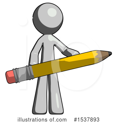 Royalty-Free (RF) Gray Design Mascot Clipart Illustration by Leo Blanchette - Stock Sample #1537893