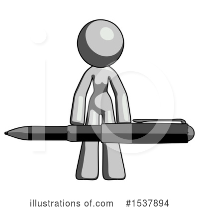 Royalty-Free (RF) Gray Design Mascot Clipart Illustration by Leo Blanchette - Stock Sample #1537894