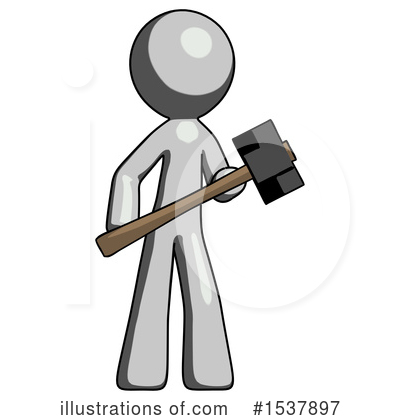 Royalty-Free (RF) Gray Design Mascot Clipart Illustration by Leo Blanchette - Stock Sample #1537897