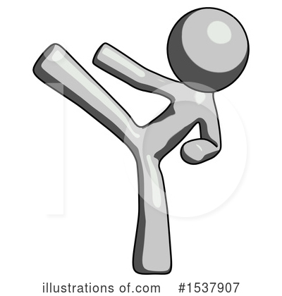 Royalty-Free (RF) Gray Design Mascot Clipart Illustration by Leo Blanchette - Stock Sample #1537907