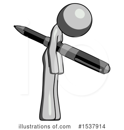 Royalty-Free (RF) Gray Design Mascot Clipart Illustration by Leo Blanchette - Stock Sample #1537914