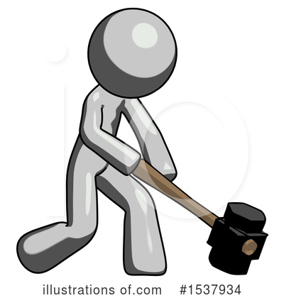 Royalty-Free (RF) Gray Design Mascot Clipart Illustration by Leo Blanchette - Stock Sample #1537934