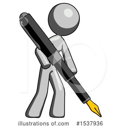 Royalty-Free (RF) Gray Design Mascot Clipart Illustration by Leo Blanchette - Stock Sample #1537936