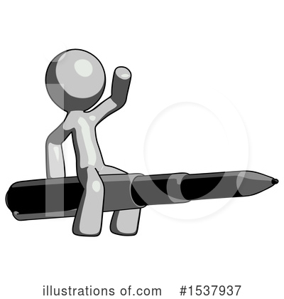 Royalty-Free (RF) Gray Design Mascot Clipart Illustration by Leo Blanchette - Stock Sample #1537937