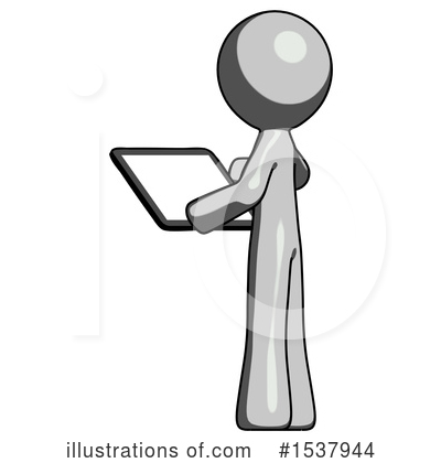 Royalty-Free (RF) Gray Design Mascot Clipart Illustration by Leo Blanchette - Stock Sample #1537944