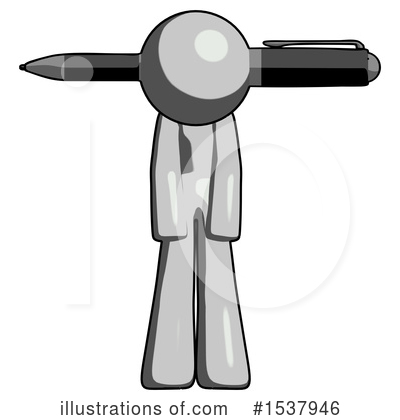 Royalty-Free (RF) Gray Design Mascot Clipart Illustration by Leo Blanchette - Stock Sample #1537946