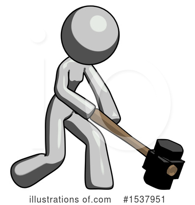 Royalty-Free (RF) Gray Design Mascot Clipart Illustration by Leo Blanchette - Stock Sample #1537951