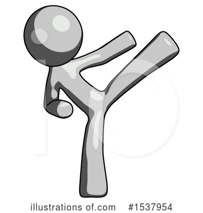 Royalty-Free (RF) Gray Design Mascot Clipart Illustration by Leo Blanchette - Stock Sample #1537954