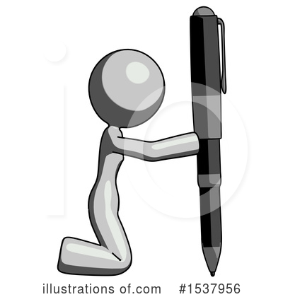 Royalty-Free (RF) Gray Design Mascot Clipart Illustration by Leo Blanchette - Stock Sample #1537956