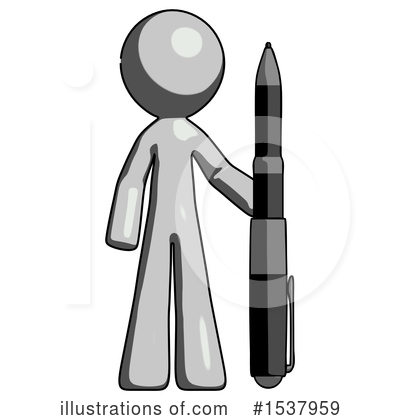 Royalty-Free (RF) Gray Design Mascot Clipart Illustration by Leo Blanchette - Stock Sample #1537959