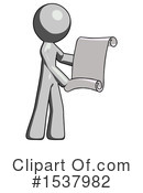 Gray Design Mascot Clipart #1537982 by Leo Blanchette