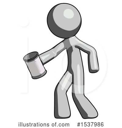 Royalty-Free (RF) Gray Design Mascot Clipart Illustration by Leo Blanchette - Stock Sample #1537986