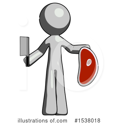 Royalty-Free (RF) Gray Design Mascot Clipart Illustration by Leo Blanchette - Stock Sample #1538018