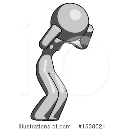 Royalty-Free (RF) Gray Design Mascot Clipart Illustration by Leo Blanchette - Stock Sample #1538021