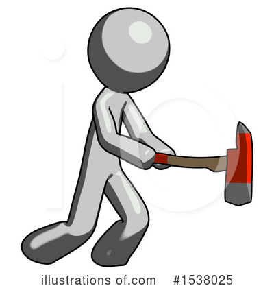 Royalty-Free (RF) Gray Design Mascot Clipart Illustration by Leo Blanchette - Stock Sample #1538025
