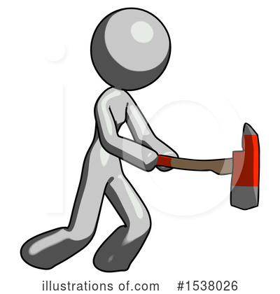 Royalty-Free (RF) Gray Design Mascot Clipart Illustration by Leo Blanchette - Stock Sample #1538026